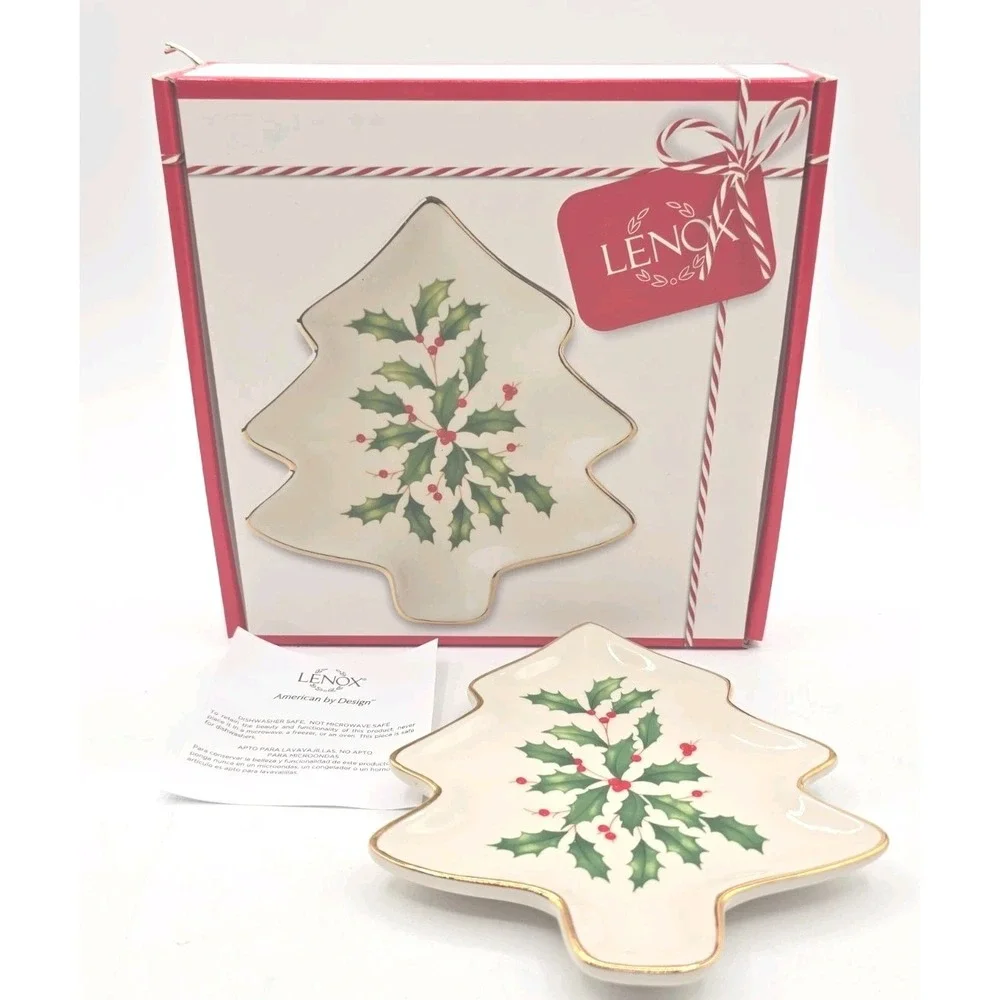 Lenox Hosting the Holidays Tree Party Plate Christmas U251